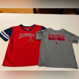 Anaheim Angels Kids Tees - Red and Gray